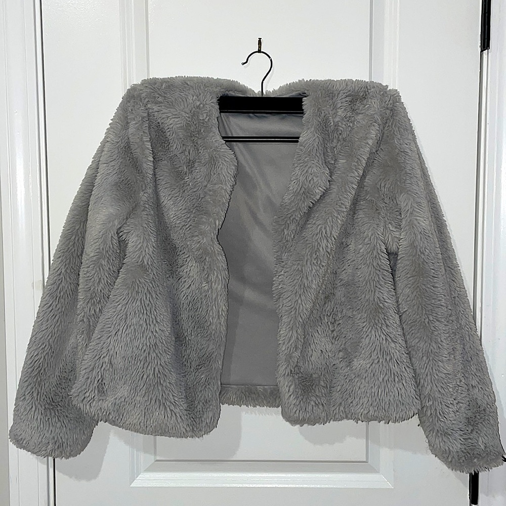 Size Medium faux fur coat